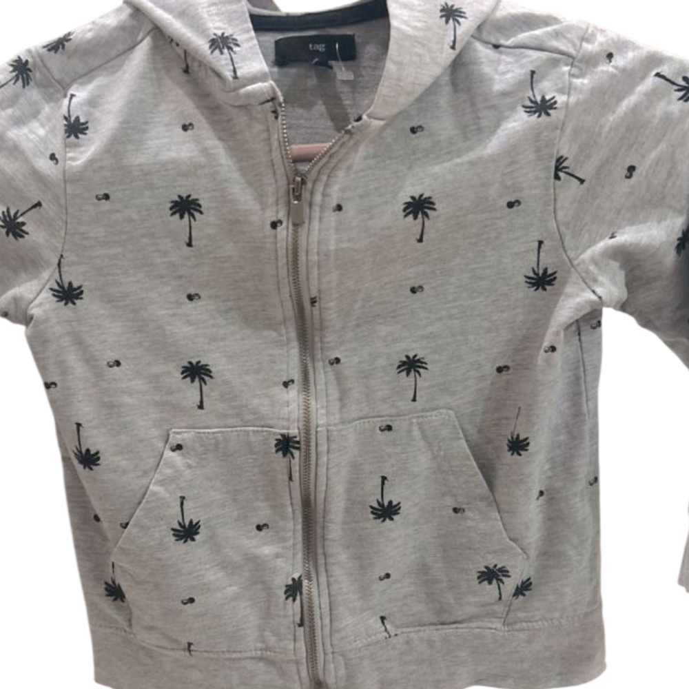 💫TAG Girls Palm Tree Graphic Zip Up Hoodie